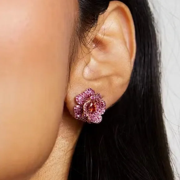 KATE SPADE ♠️ NEW YORK 🌹 Rosy Stud Earrings - Picture 8 of 8